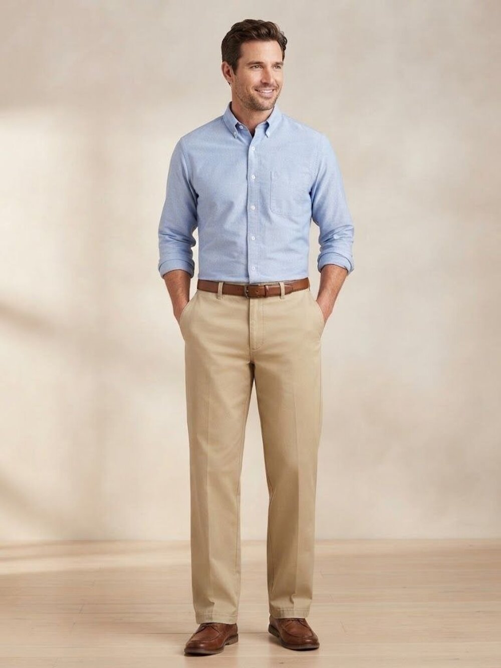 Dockers Premium Mens Relaxed Fit Khaki Pants W42 L30
